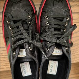 Gucci Kids Black and Red Sneakers